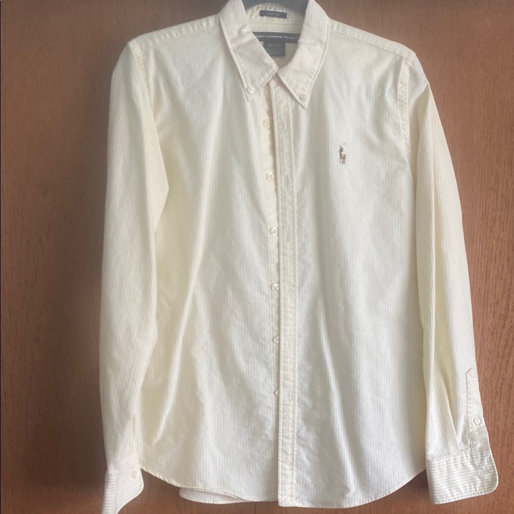 Ralph Lauren Women's Yellow Button Down Shirt